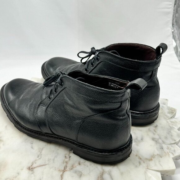 Allen Edmonds ALPINE Weatherproof Genuine Leather Chukka Boots 9D Black Grain - Picture 4 of 16